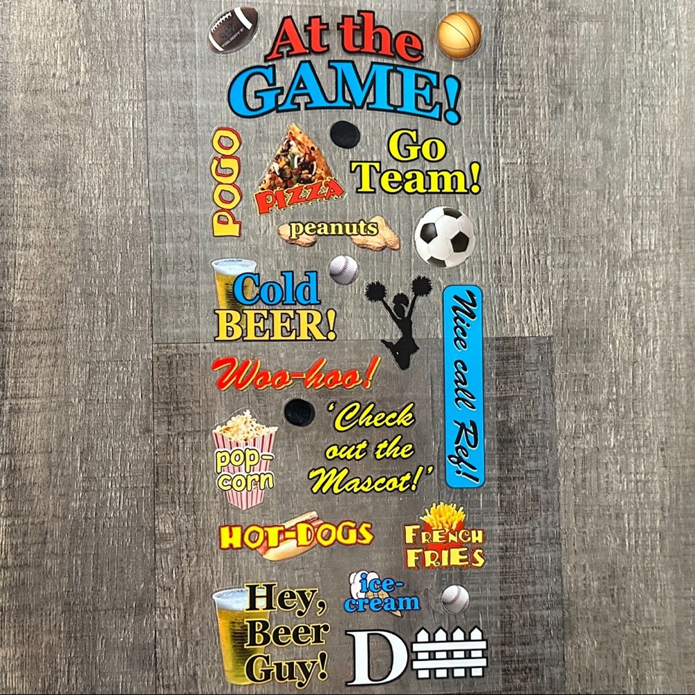 💞 New At The Game Sports Scrapbook Craft Stickers